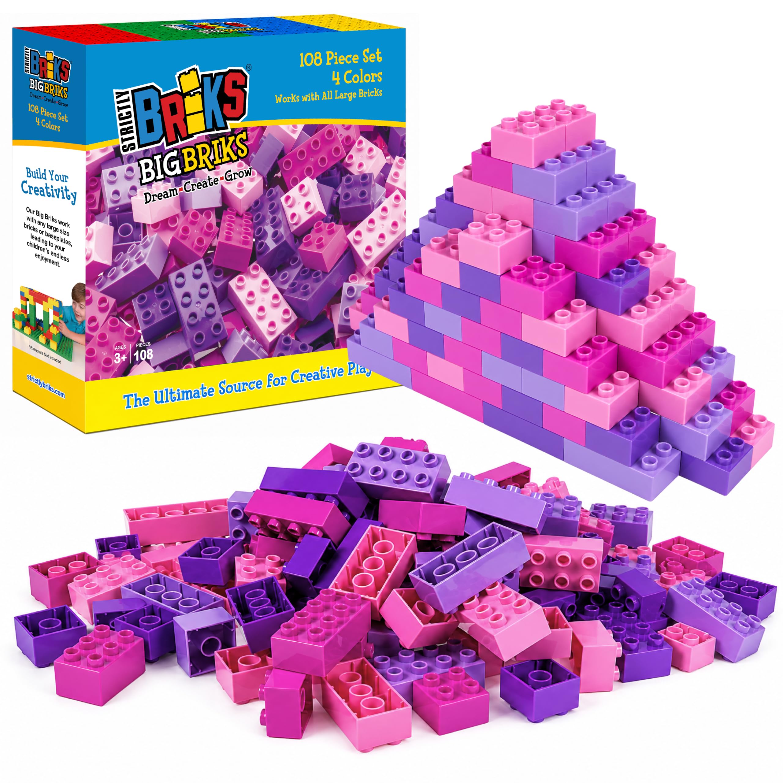 Amazon.com: Strictly Briks Jumbo Building Blocks Set - Enhances